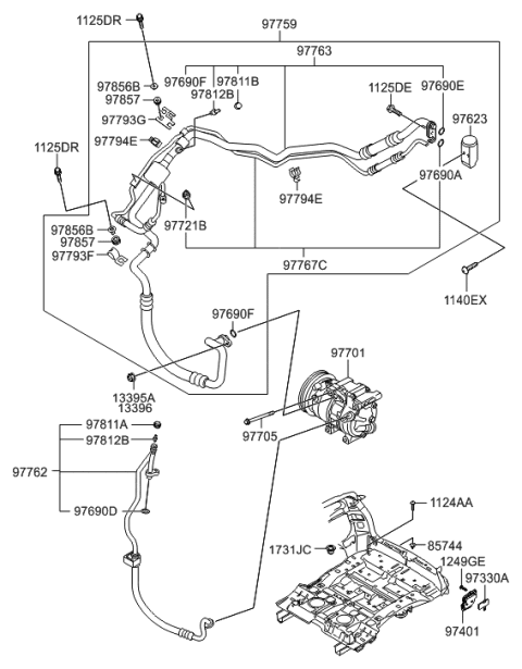 2010 Hyundai Sonata  Valve-Expansion Diagram for 976262K000