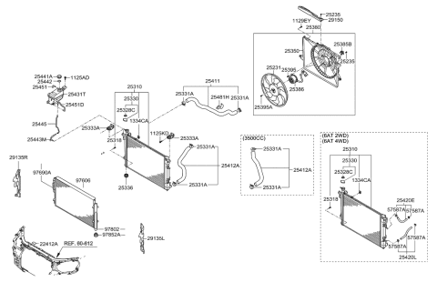 2010 Hyundai Sonata  Hose Assembly-Oil Cooling Diagram for 254272B800