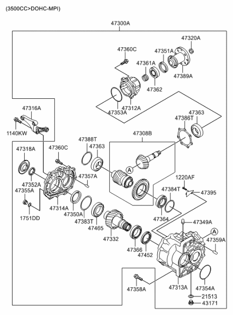 2010 Hyundai Sonata  SPACER Diagram for 4738639125