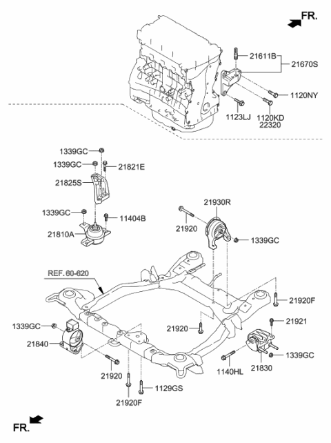2010 Hyundai Sonata Bolt(Flange) Diagram for 219204D200