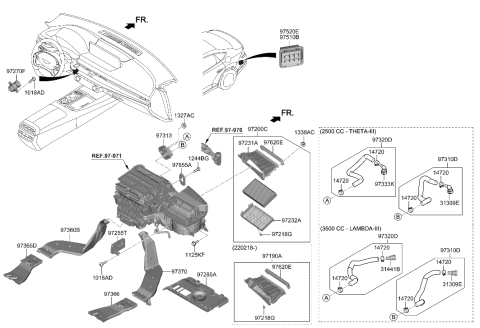 2006 Hyundai Azera  Connector-Quick Diagram for 97333J5600