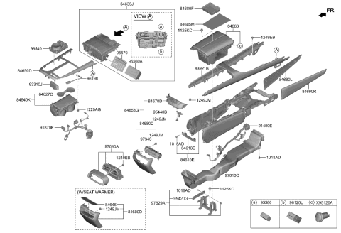 2014 Hyundai Sonata Hybrid  Antenna Assy-Smartkey Diagram for 95460G8300