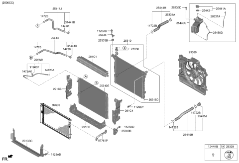 2006 Hyundai Azera  Cap Assembly-Radiator Diagram for 25330J5100