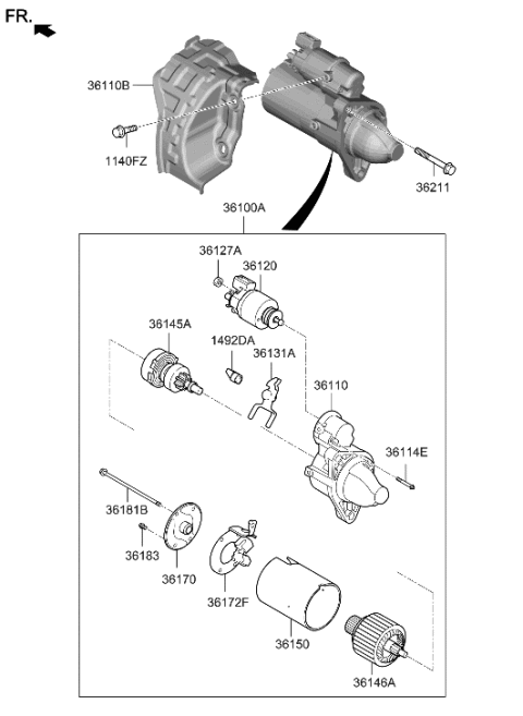 2006 Hyundai Azera Screw Diagram for 361882M400