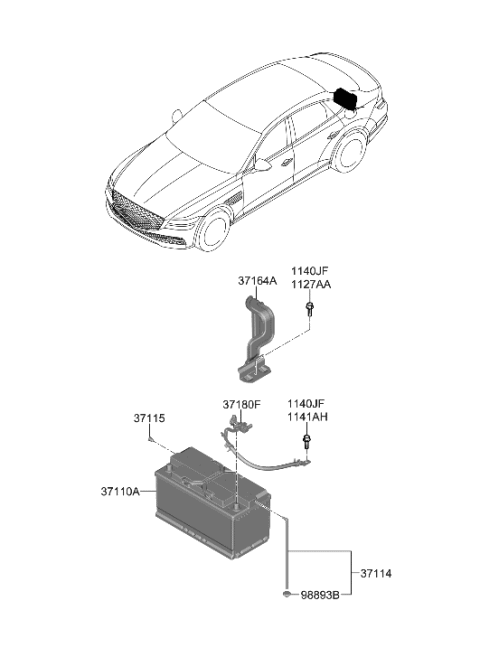 2006 Hyundai Azera  Bolt Diagram for 1127308206B