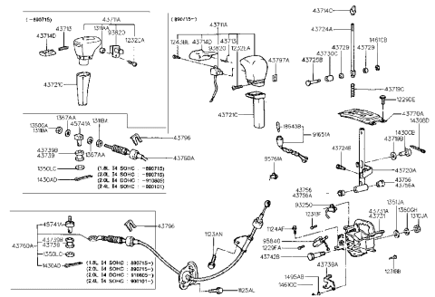 2007 Hyundai Entourage  Stopper-Rubber Diagram for 4372433700