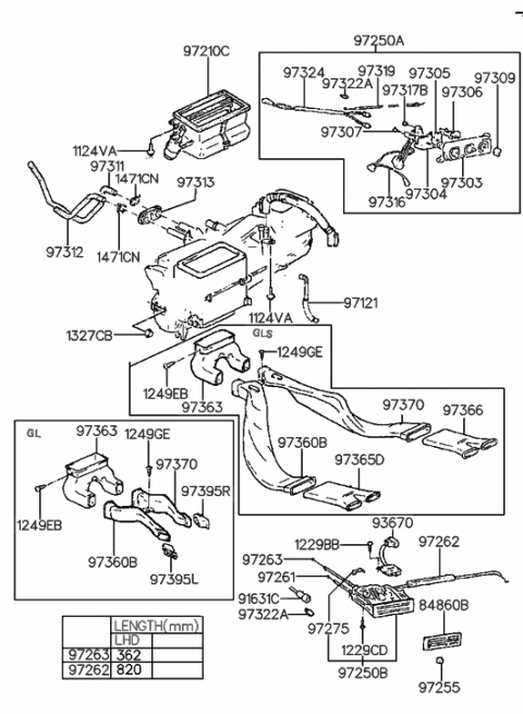 2014 Hyundai Equus Cable Assembly-Heater Control No.2 Diagram for 9726233000