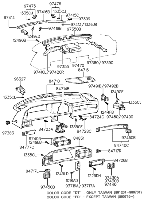 2008 Hyundai Entourage  Screw-Tapping Diagram for 1244205163