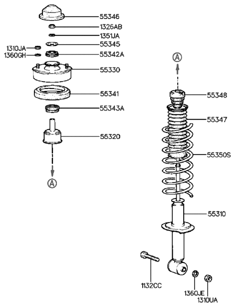 2014 Hyundai Equus  Bush-Upper"B" Diagram for 5534336010