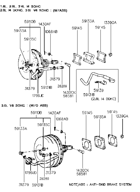 2012 Hyundai Equus SPACER Diagram for 5913533200