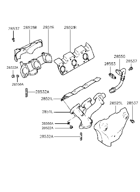 2007 Hyundai Entourage  Protector-Heat Diagram for 2852532600