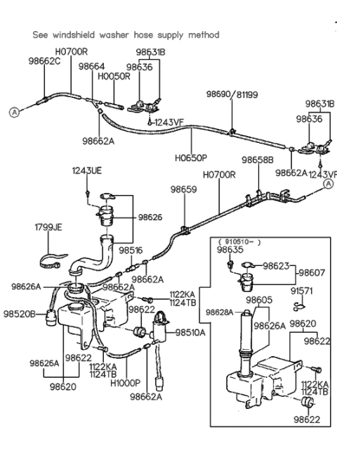 2007 Hyundai Entourage  Clip Diagram for 9863533500