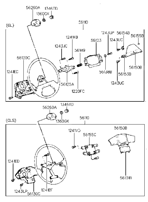 2010 Hyundai Equus  Damper Assembly-Steering Wheel Dynamic Diagram for 5626033100