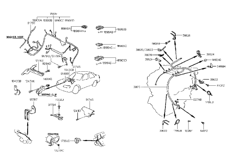 2007 Hyundai Entourage  Housing-Injector Connector Diagram for 1890302114