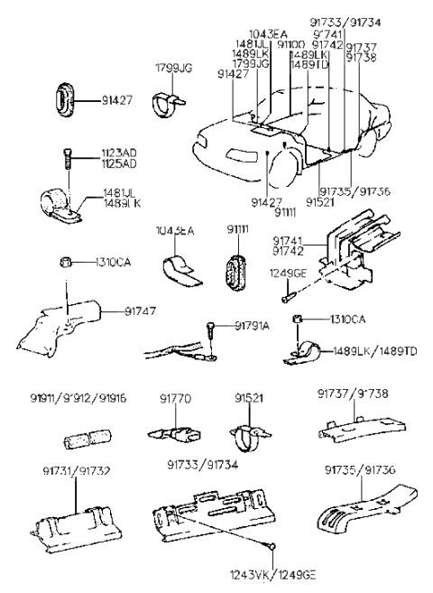 2010 Hyundai Equus Windlace(L=120) Diagram for 9191111000