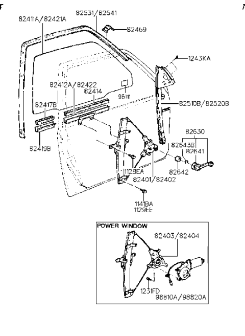 2010 Hyundai Equus Grip Assembly-Front Door Glass, RH Diagram for 8242233000
