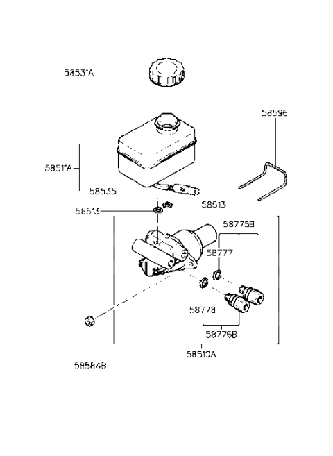 2007 Hyundai Entourage  Valve-Proportioning Control Diagram for 5877633300