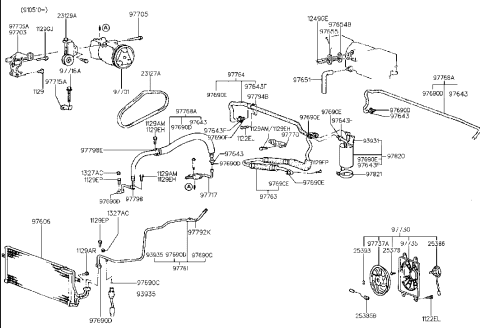 2007 Hyundai Entourage Blower Assembly-Conderser Diagram for 9773033300