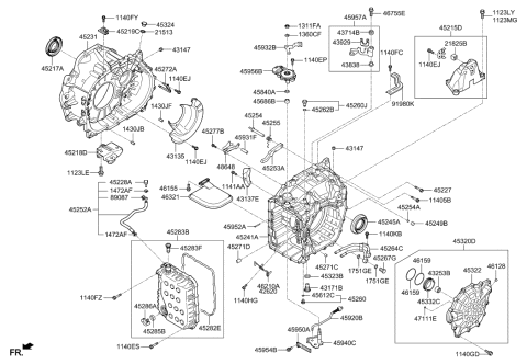 2017 Hyundai Sonata  Bracket-Transmission Diagram for 919803R000