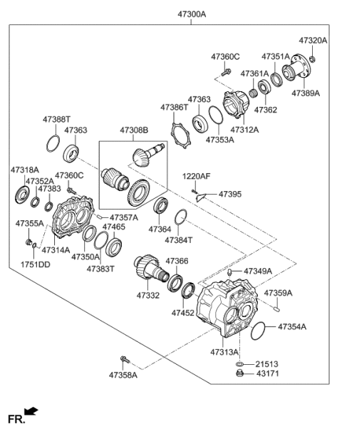 2017 Hyundai Sonata  Plate-Baffle Diagram for 473953B500
