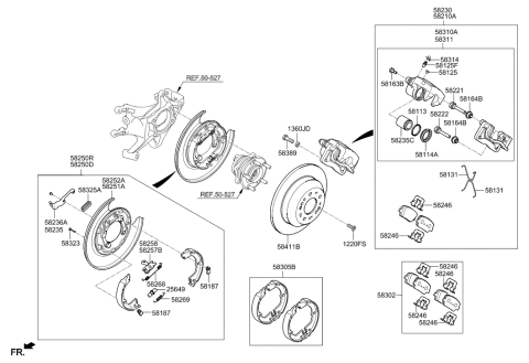 2016 Hyundai Sonata  Guide Cable, LH Diagram for 582352W000