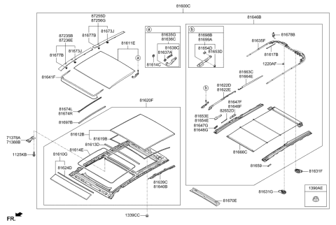 2015 Hyundai Sonata  Seal-Panoramaroof Front Glass Diagram for 816242W000