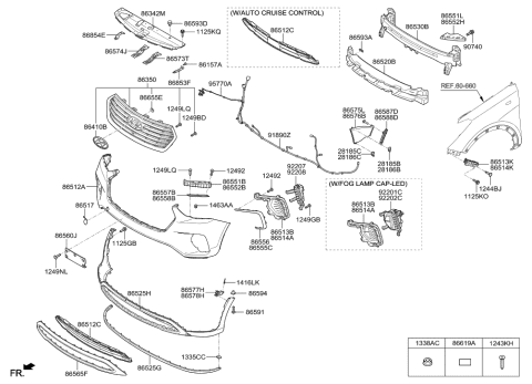 2001 Hyundai Santa Fe  Bolt(Windshield Washer) Diagram for 1125306207B