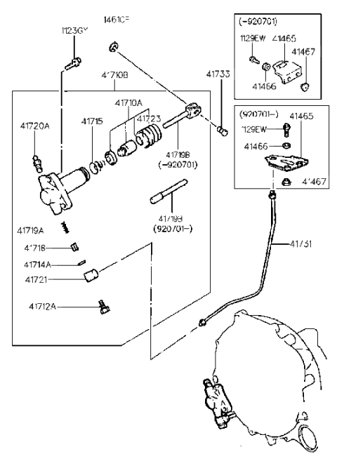 2003 Hyundai Santa Fe  Tube-Clutch Oil Diagram for 4146022002