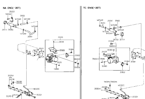 2004 Hyundai Santa Fe  Sensor Assembly-Throttle Position Diagram for 3517022001