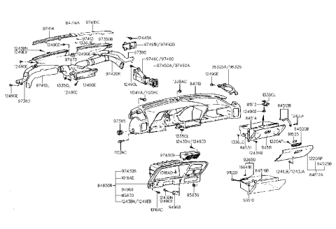 2003 Hyundai Santa Fe  Bracket-Front Speaker Mounting, LH Diagram for 9632523000