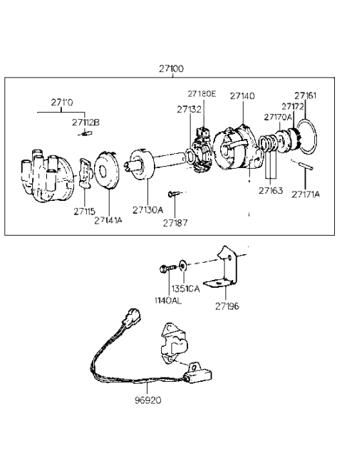 2006 Hyundai Santa Fe  O-Ring Diagram for 2716122000