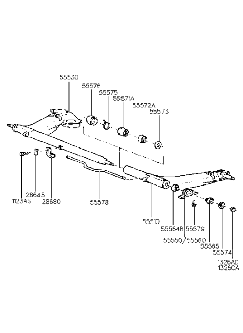 2003 Hyundai Santa Fe  Fixture Assembly, LH Diagram for 5555024000