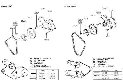 2005 Hyundai Santa Fe  Pump Assembly-Coolant Diagram for 2510021000