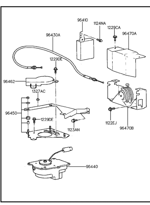 2002 Hyundai Santa Fe  Cable Assembly-Cruise Diagram for 9643023011