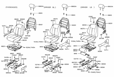 2004 Hyundai Santa Fe Screw-Tapping Diagram for 1243888143