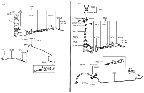 2004 Hyundai Santa Fe Sealer Diagram for 4165124000