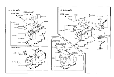 2002 Hyundai Santa Fe  Hose-Positive CRANKCASE VENTIL Diagram for 2672124500