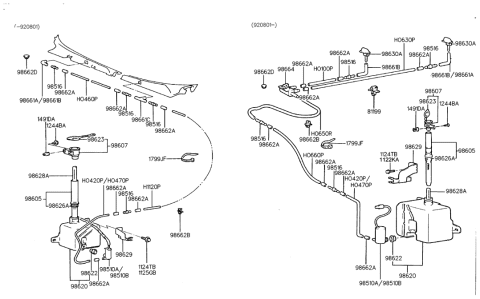 2006 Hyundai Santa Fe  Connector-Elbow Windshield Washer Diagram for 9866128000
