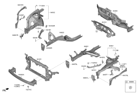 2005 Hyundai XG350 Bolt Diagram for 1168506200