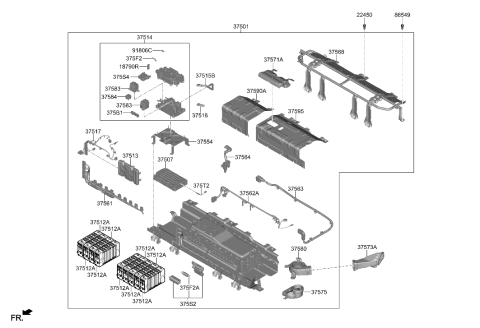 2006 Hyundai Accent  FUSE-HIGH VOLTAGE Diagram for 375F2L5150