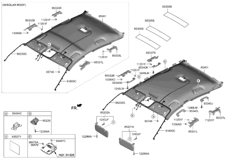 2006 Hyundai Accent  MIC-HANDS FREE, RH Diagram for 96576G8300