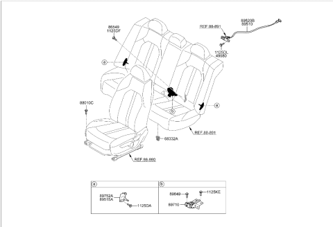2006 Hyundai Accent  Hook Assembly Diagram for 896302V000