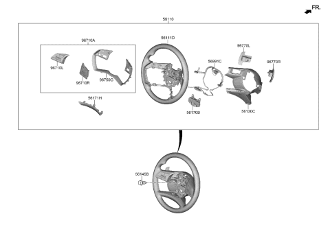 2007 Hyundai Accent Dynamic DAMPER Assembly Diagram for 56170L0000