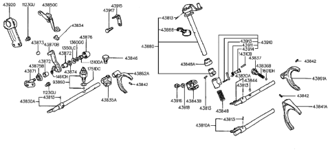 1986 Hyundai Excel  Weight-Damper Diagram for 4388828000