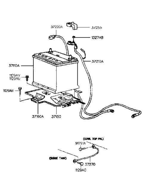 2013 Hyundai Equus  Cap-Battery(+)Terminal Diagram for 3725134000