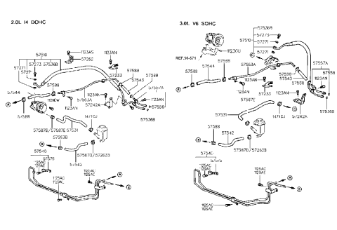 2015 Hyundai Equus Hose-Power Steering Oil Return Diagram for 5754434000