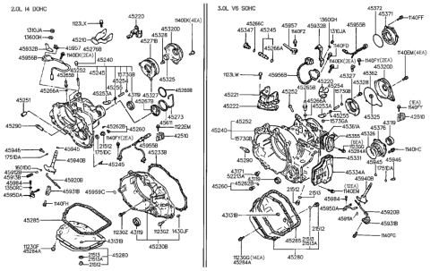 2013 Hyundai Equus  Transaxle Mounting Bracket Assembly Diagram for 4521034301