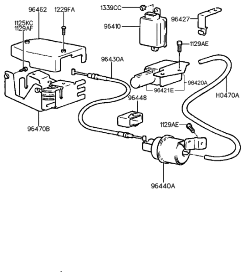 1987 Hyundai Excel  Control Module-Cruise Diagram for 9641034000