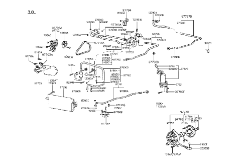 1989 Hyundai Excel  ACCUMULATOR Assembly-A/C Diagram for 9782034000