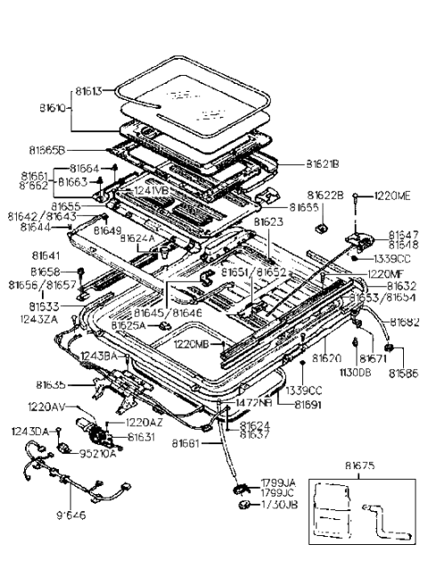1986 Hyundai Excel  Screw-Machine Diagram for 1220805101